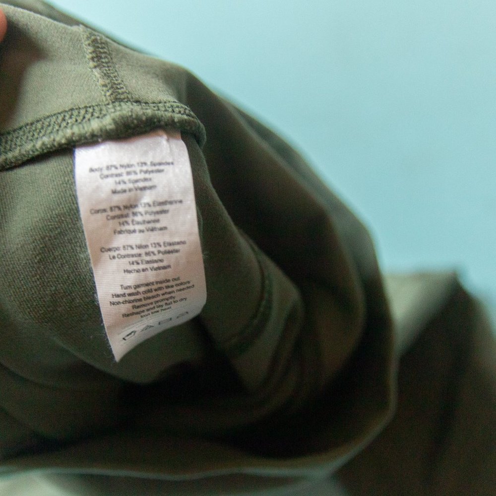 ALO Yoga Olive Green High-Waist Moto Leggings - Picture 9 of 10